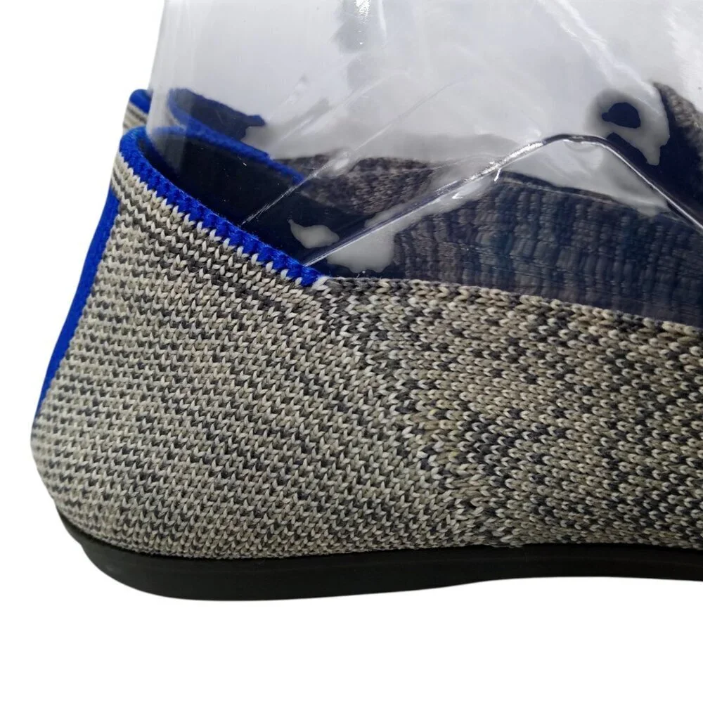 Rothys The Loafer Gray Heathered Flats Shoes Size 7.5 Round Toe Slip On Comfort